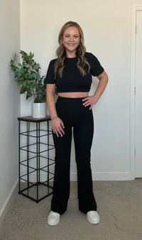 Black Flare Shaping Leggings