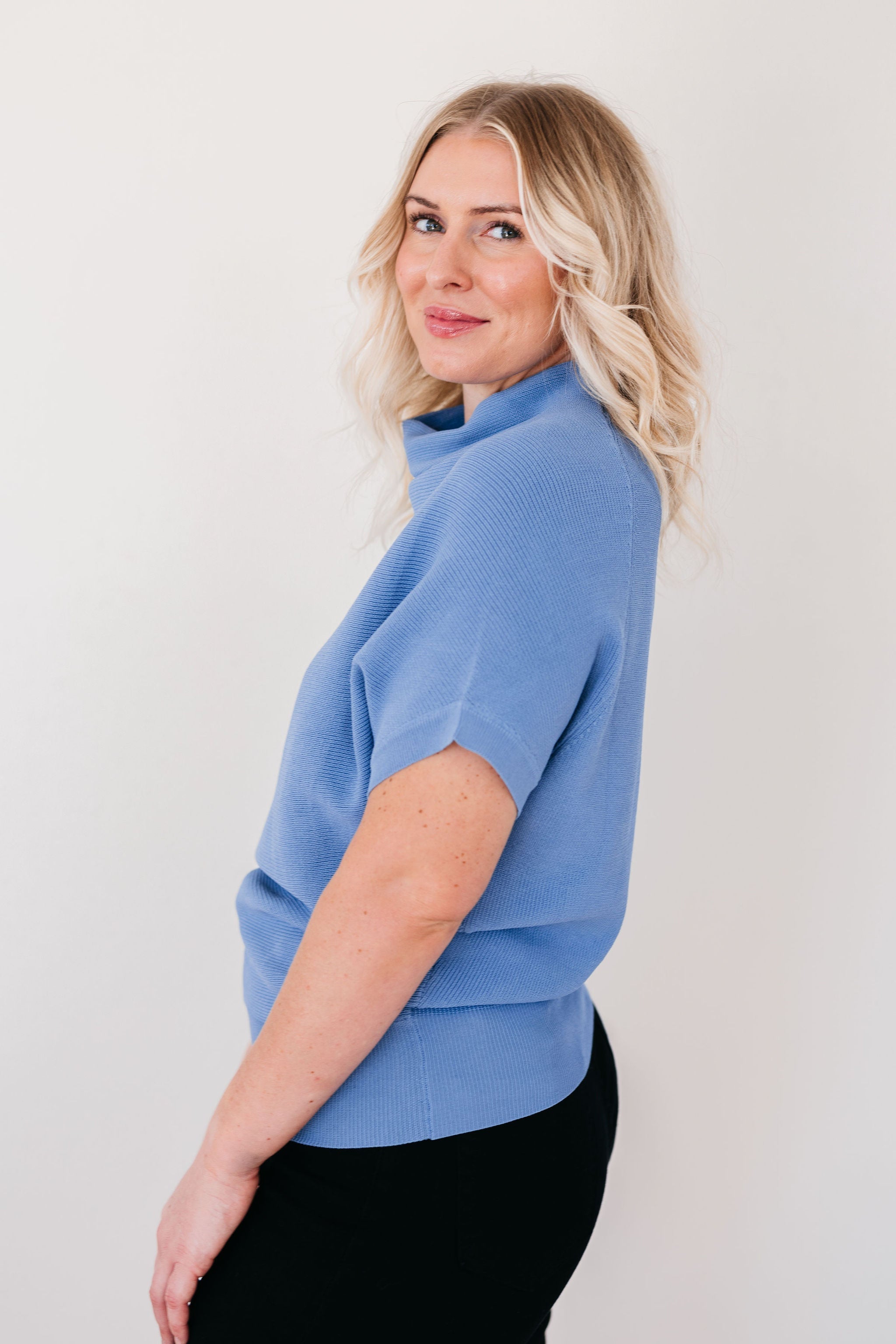 Clever Sweater - Denim - Wisdom & Wardrobe