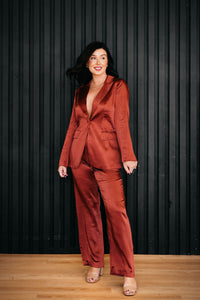 Afterglow Satin Blazer - Wisdom & Wardrobe