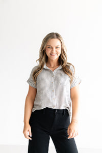 Set Sail Striped Button Up