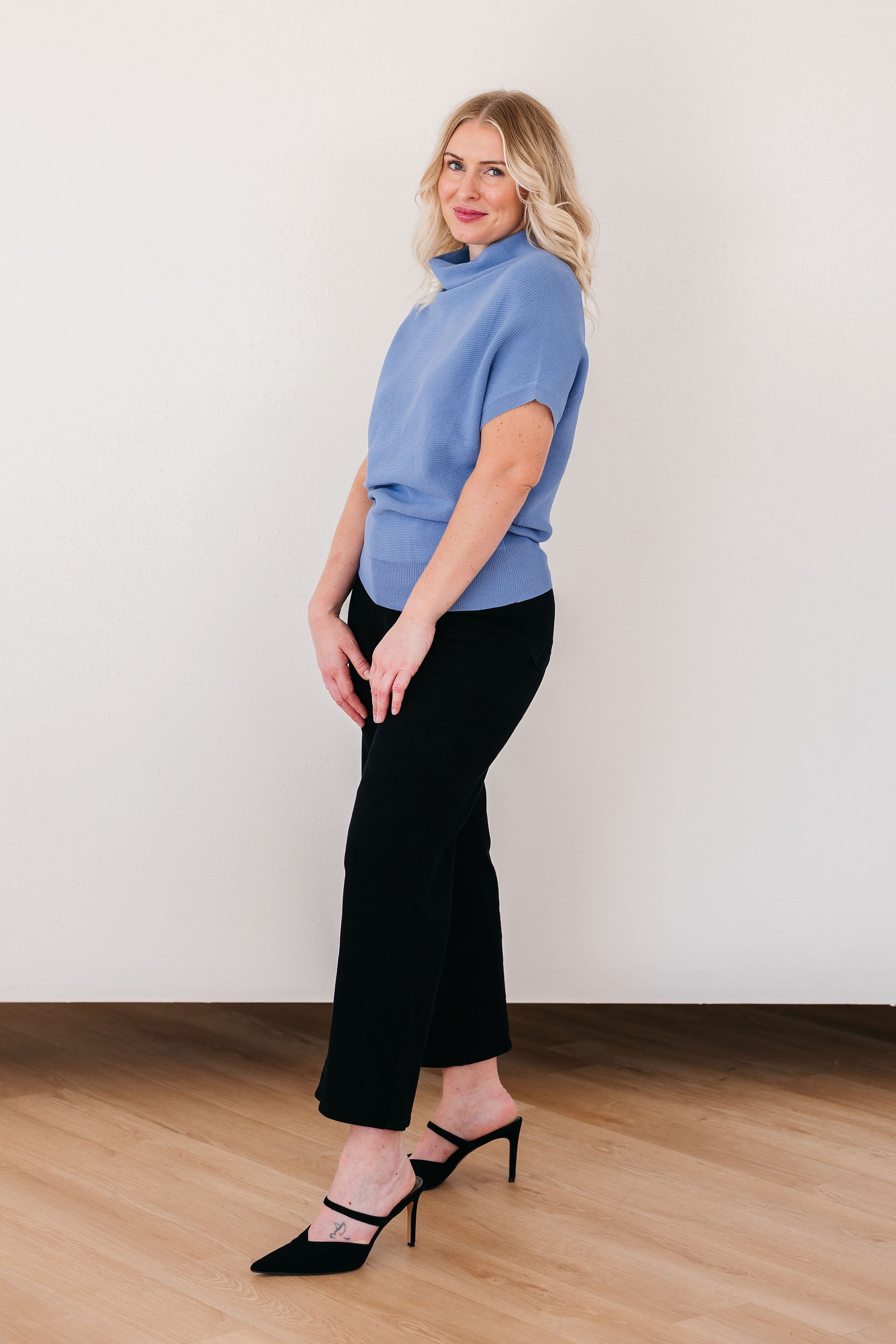 Clever Sweater - Denim - Wisdom & Wardrobe