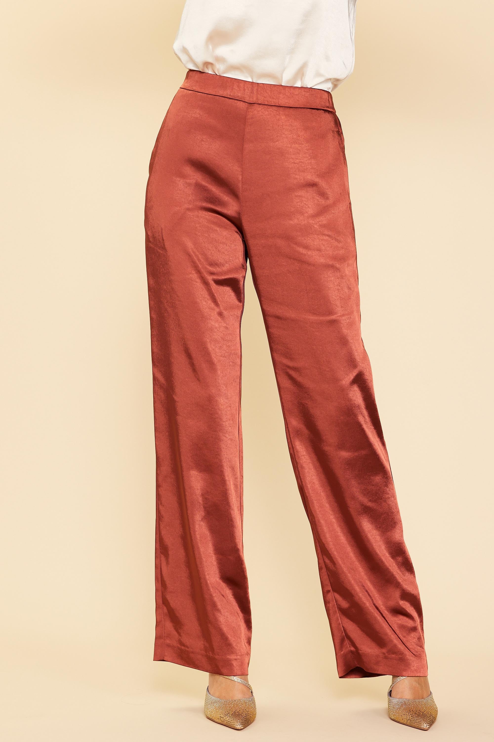Afterglow Satin Trousers - Wisdom & Wardrobe