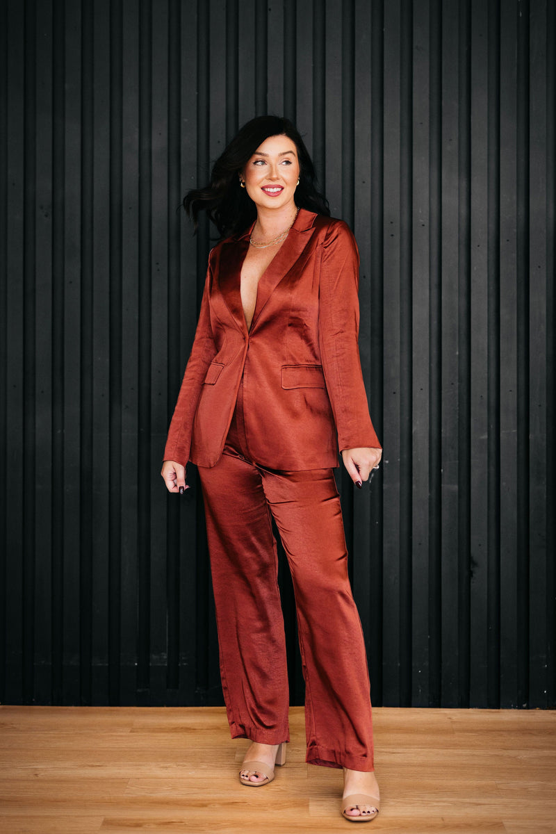 Afterglow Satin Trousers - Wisdom & Wardrobe 