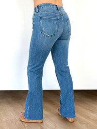 JBD Flare Jeans with Raw Hem Detail