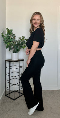 Black Flare Shaping Leggings