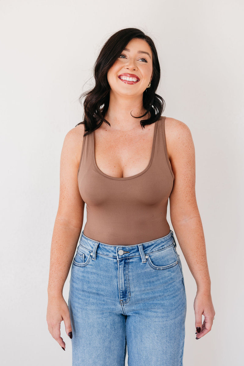 Basic Bodysuit Chocolate - Wisdom & Wardrobe 