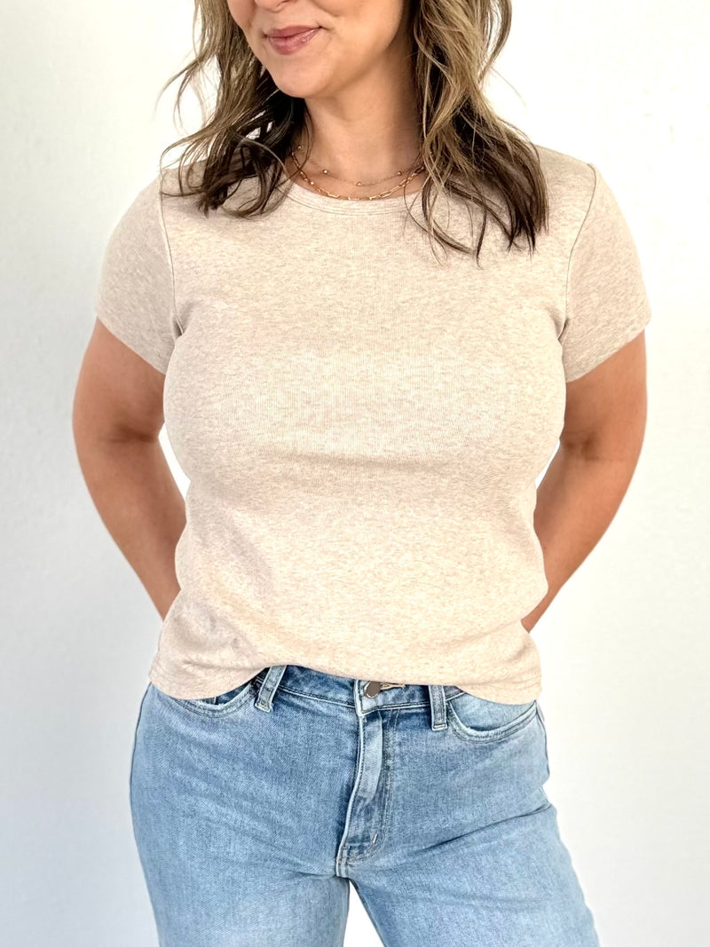 Lexi Tee- Cappuccino Heather