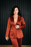 Afterglow Satin Blazer - Wisdom & Wardrobe 