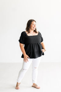 Midnights Black Ruffled Blouse